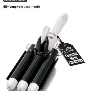 Alure Black and White Curling Iron Hair Waver/Crimper